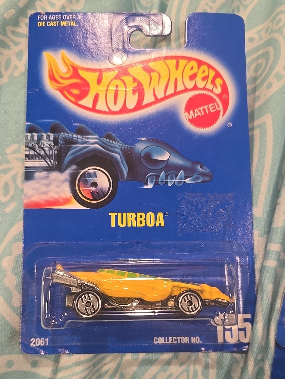 Hot Wheels Turboa Yellow Die-Cast Kids Toy Car by Mattel 1991